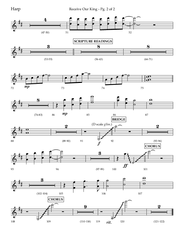 Receive Our King (Choral Anthem SATB) Harp (Lifeway Choral / Arr. Craig Adams / Arr. Ken Barker / Arr. Danny Zaloudik)