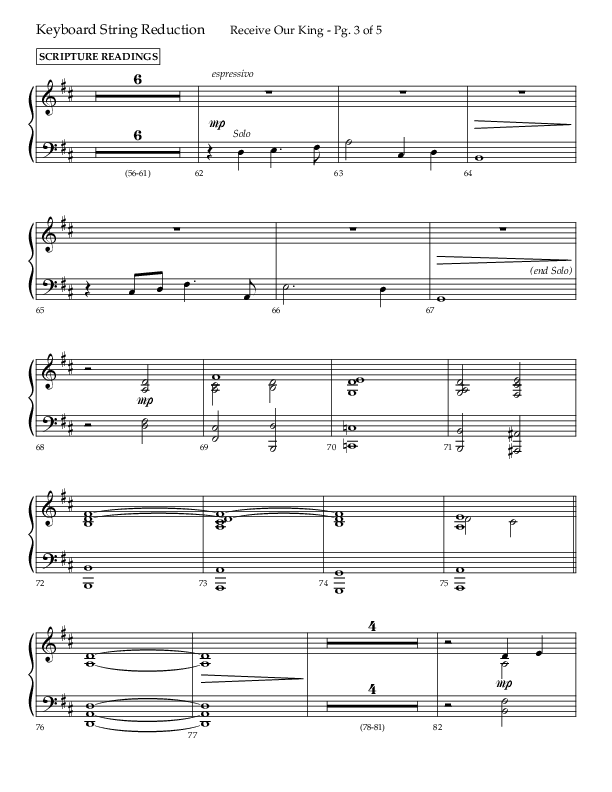 Receive Our King (Choral Anthem SATB) String Reduction (Lifeway Choral / Arr. Craig Adams / Arr. Ken Barker / Arr. Danny Zaloudik)