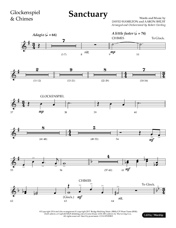Sanctuary (Choral Anthem SATB) Chimes/Glockenspiel (Arr. Robert Sterling / Lifeway Choral)