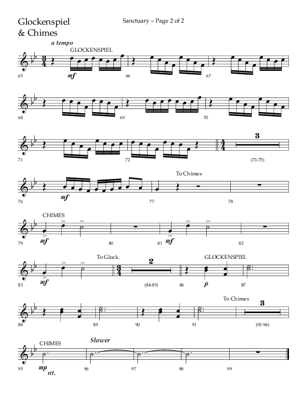 Sanctuary (Choral Anthem SATB) Chimes/Glockenspiel (Arr. Robert Sterling / Lifeway Choral)