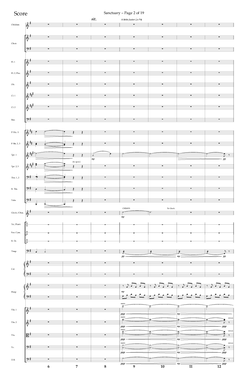 Sanctuary (Choral Anthem SATB) Orchestration (Arr. Robert Sterling / Lifeway Choral)