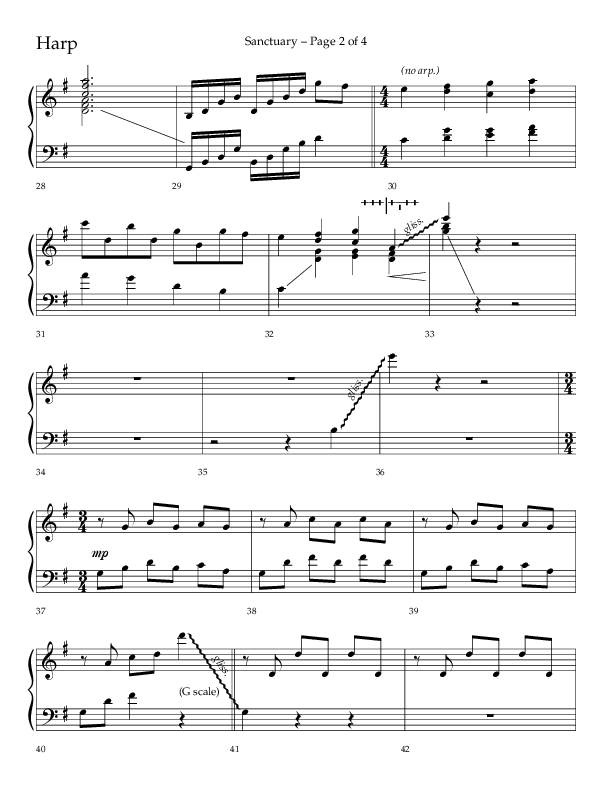 Sanctuary (Choral Anthem SATB) Harp (Arr. Robert Sterling / Lifeway Choral)