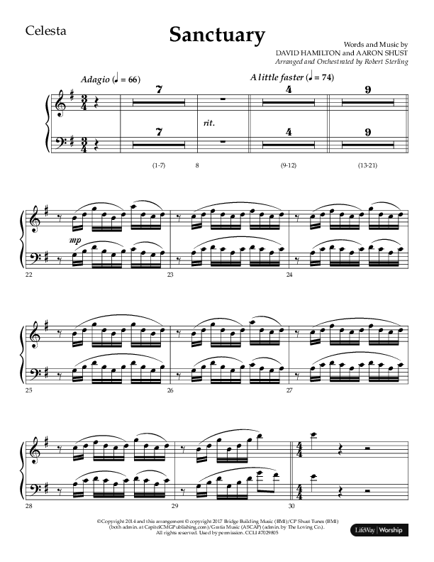 Sanctuary (Choral Anthem SATB) Percussion (Arr. Robert Sterling / Lifeway Choral)