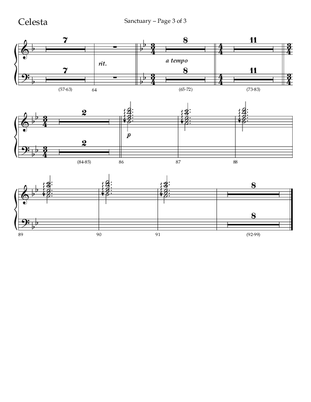 Sanctuary (Choral Anthem SATB) Percussion (Arr. Robert Sterling / Lifeway Choral)