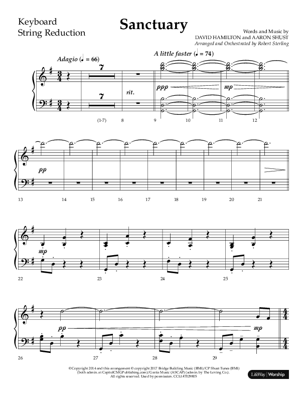 Sanctuary (Choral Anthem SATB) String Reduction (Arr. Robert Sterling / Lifeway Choral)