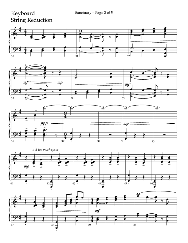 Sanctuary (Choral Anthem SATB) String Reduction (Arr. Robert Sterling / Lifeway Choral)