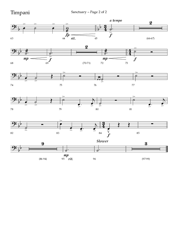 Sanctuary (Choral Anthem SATB) Timpani (Arr. Robert Sterling / Lifeway Choral)