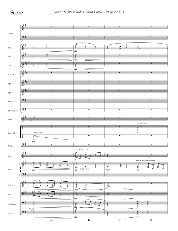 Silent Night (God’s Great Love) (Choral Anthem SATB) Orchestration (Arr. Cliff Duren / Lifeway Choral)