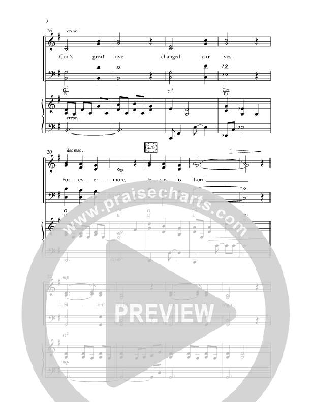 Silent Night (God’s Great Love) (Choral Anthem SATB) Anthem (SATB/Piano) (Arr. Cliff Duren / Lifeway Choral)