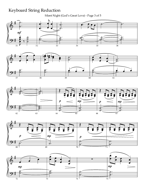 Silent Night (God’s Great Love) (Choral Anthem SATB) String Reduction (Arr. Cliff Duren / Lifeway Choral)