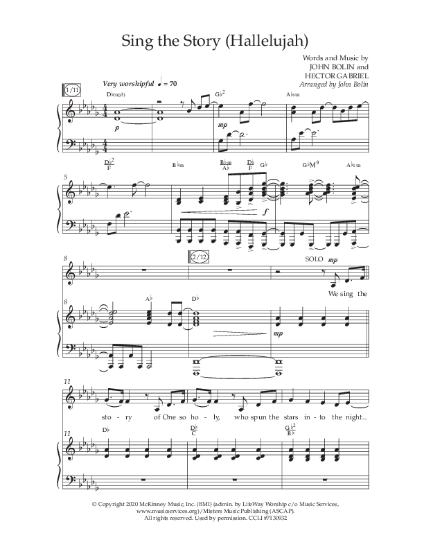 Sing The Story (Hallelujah) (Choral Anthem SATB) Anthem (SATB/Piano) (Arr. John Bolin / Lifeway Choral)