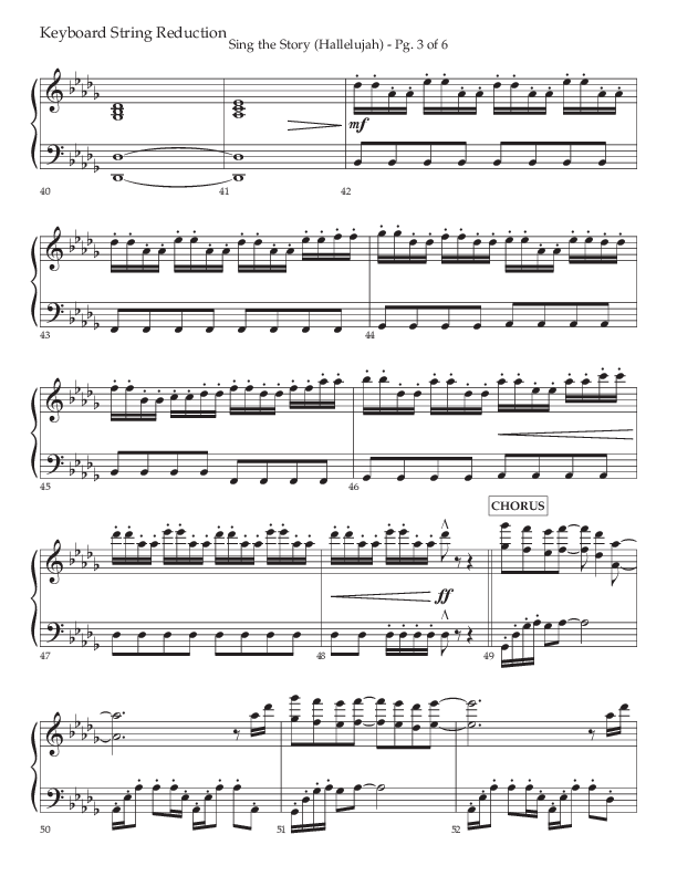 Sing The Story (Hallelujah) (Choral Anthem SATB) String Reduction (Arr. John Bolin / Lifeway Choral)
