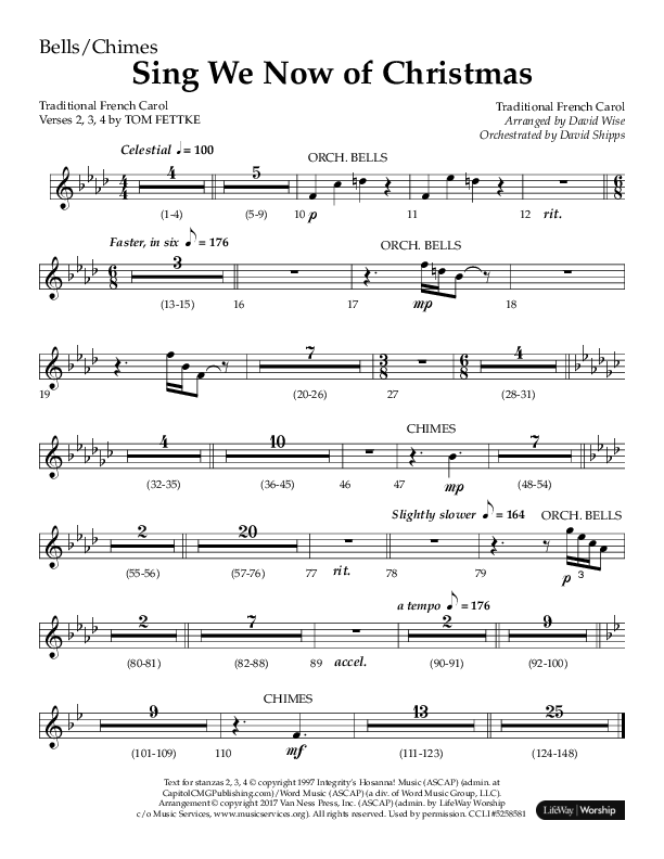 Sing We Now Of Christmas (Choral Anthem SATB) Bells (Lifeway Choral / Arr. David Wise)