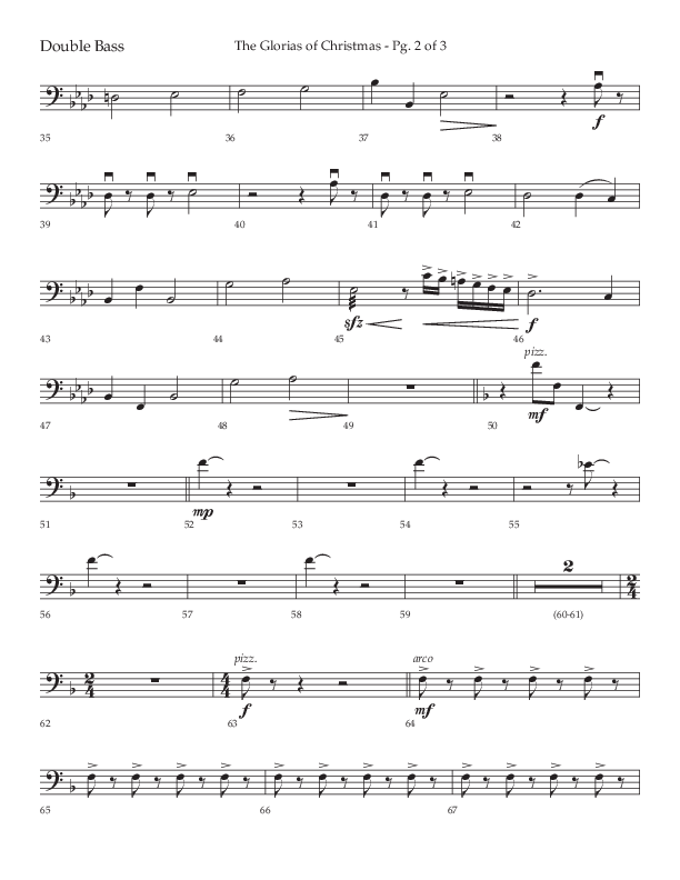 The Glorias Of Christmas (Choral Anthem SATB) Double Bass (Arr. David Wise / Lifeway Choral)