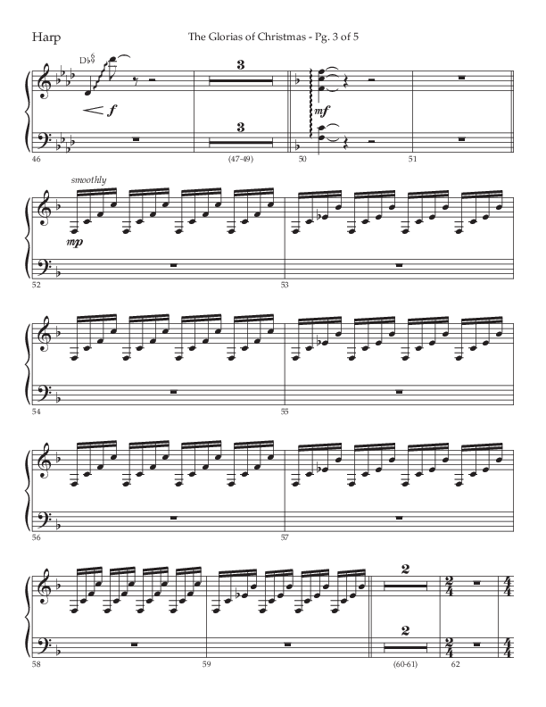 The Glorias Of Christmas (Choral Anthem SATB) Harp (Arr. David Wise / Lifeway Choral)