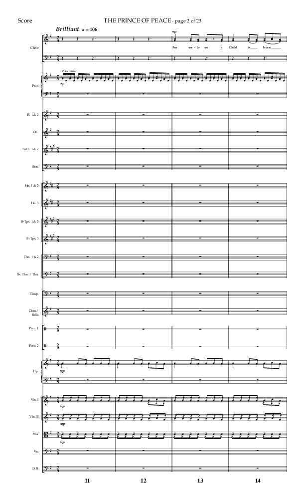 The Prince Of Peace (Choral Anthem SATB) Conductor's Score (Arr. Phillip Keveren / Lifeway Choral)