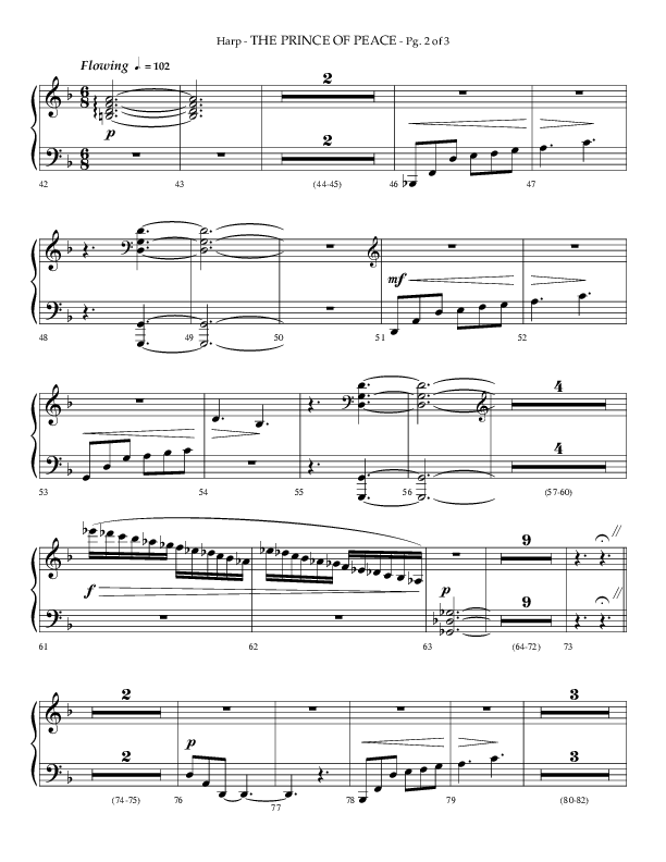 The Prince Of Peace (Choral Anthem SATB) Harp (Arr. Phillip Keveren / Lifeway Choral)