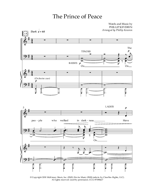 The Prince Of Peace (Choral Anthem SATB) Anthem (SATB/Piano) (Arr. Phillip Keveren / Lifeway Choral)