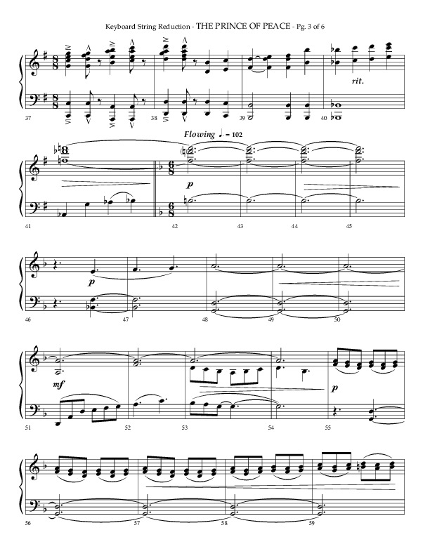 The Prince Of Peace (Choral Anthem SATB) String Reduction (Arr. Phillip Keveren / Lifeway Choral)