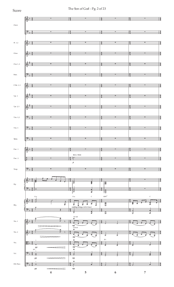 The Son Of God (Choral Anthem SATB) Orchestration (Lifeway Choral / Arr. Daniel Semsen)