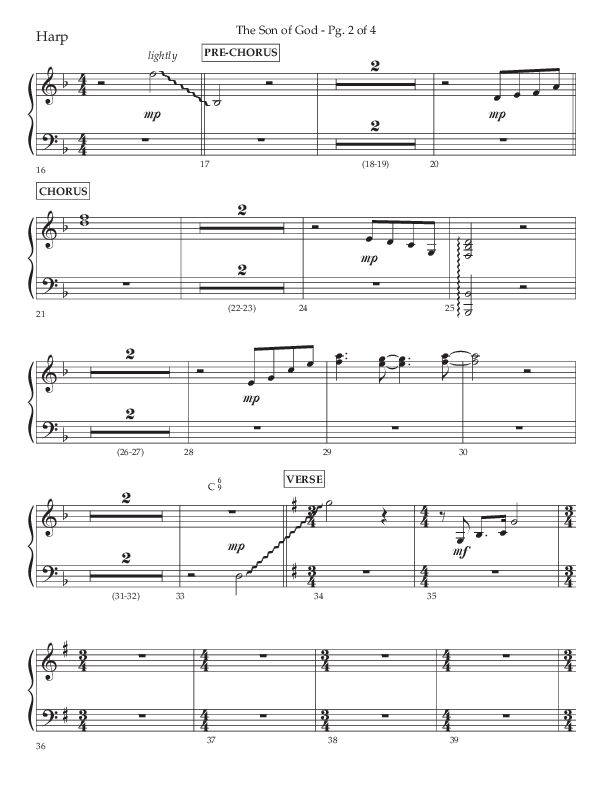 The Son Of God (Choral Anthem SATB) Harp (Lifeway Choral / Arr. Daniel Semsen)