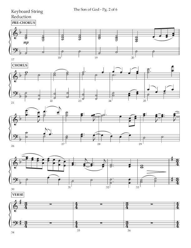 The Son Of God (Choral Anthem SATB) String Reduction (Lifeway Choral / Arr. Daniel Semsen)