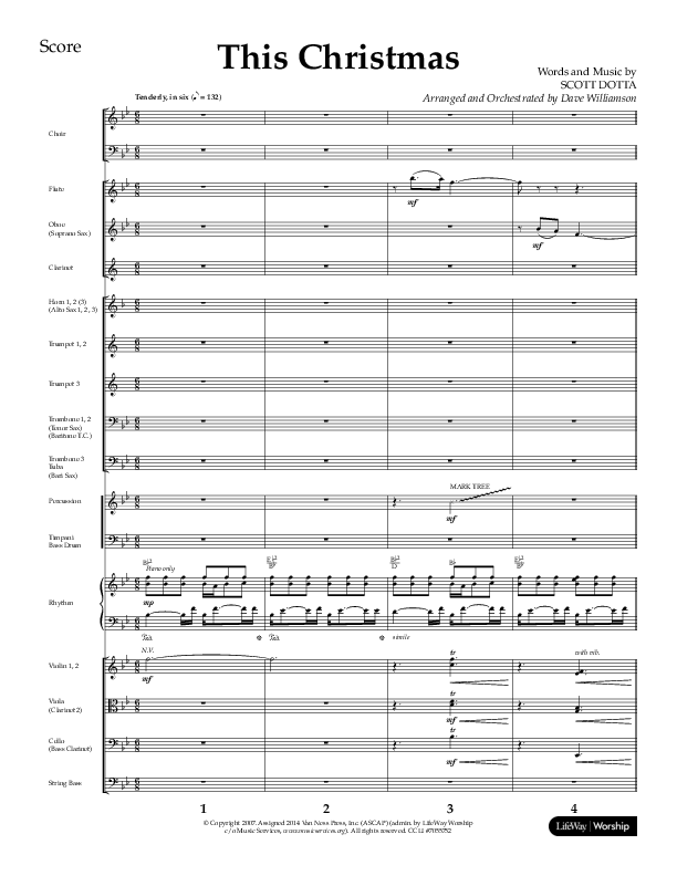 This Christmas (Choral Anthem SATB) Orchestration (Lifeway Choral / Arr. Dave Williamson)
