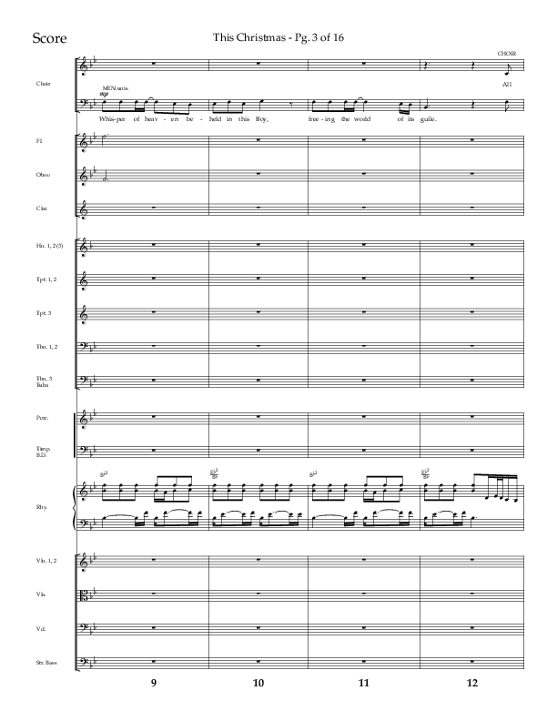 This Christmas (Choral Anthem SATB) Orchestration (Lifeway Choral / Arr. Dave Williamson)