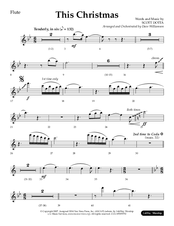 This Christmas (Choral Anthem SATB) Flute (Lifeway Choral / Arr. Dave Williamson)