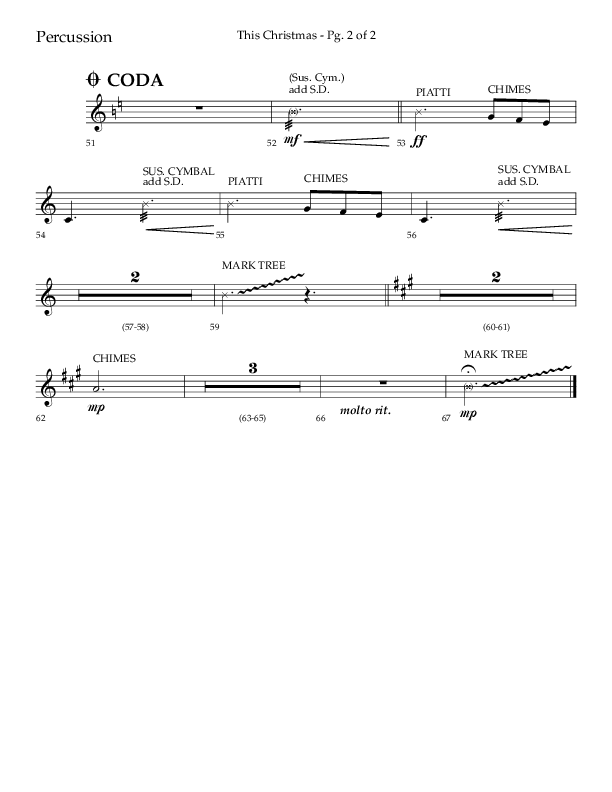 This Christmas (Choral Anthem SATB) Percussion (Lifeway Choral / Arr. Dave Williamson)
