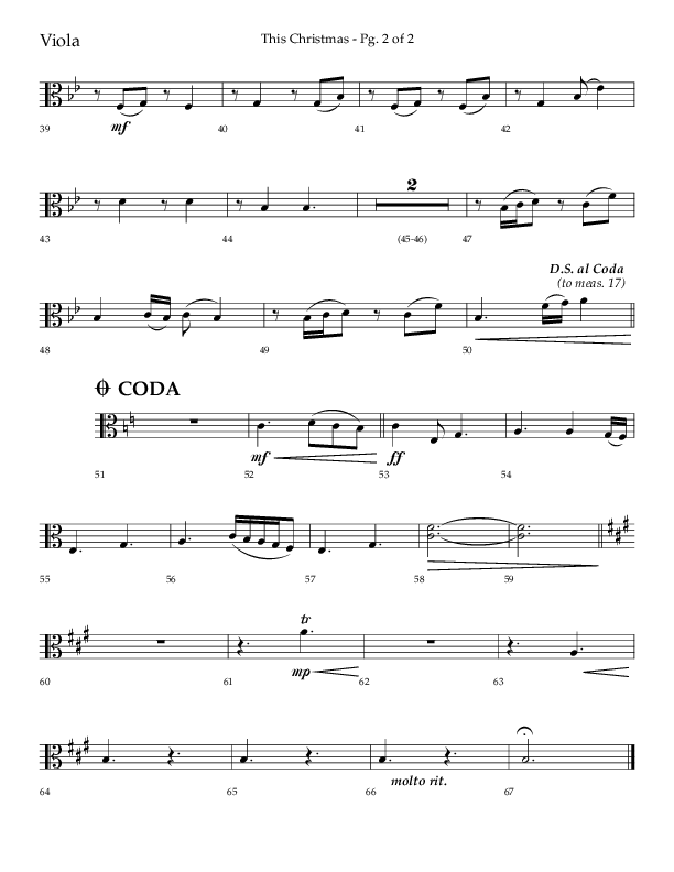 This Christmas (Choral Anthem SATB) Viola (Lifeway Choral / Arr. Dave Williamson)
