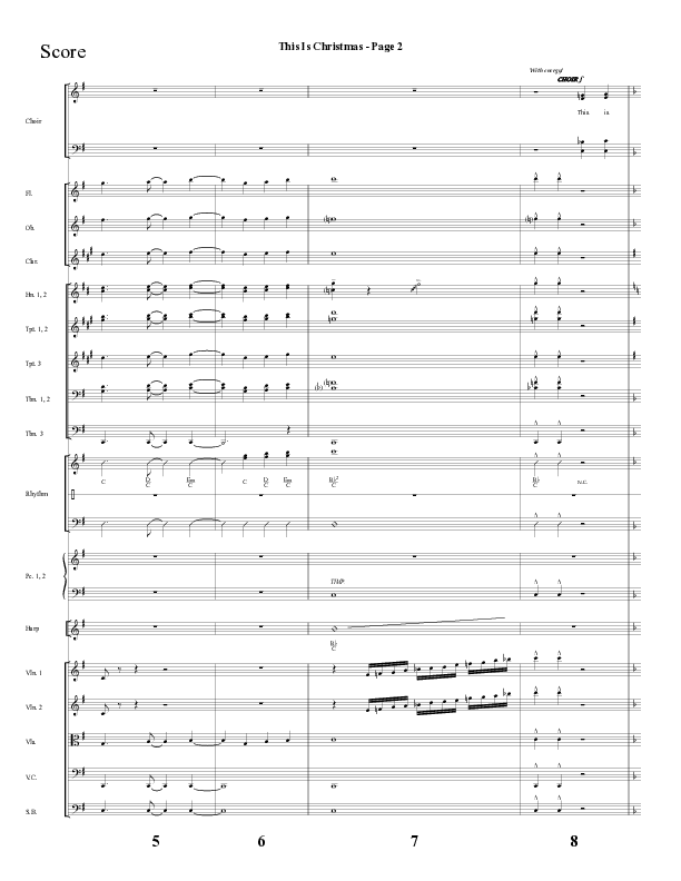 This Is Christmas with O Come All Ye Faithful (Choral Anthem SATB) Orchestration (Lifeway Choral / Arr. Dave Williamson)