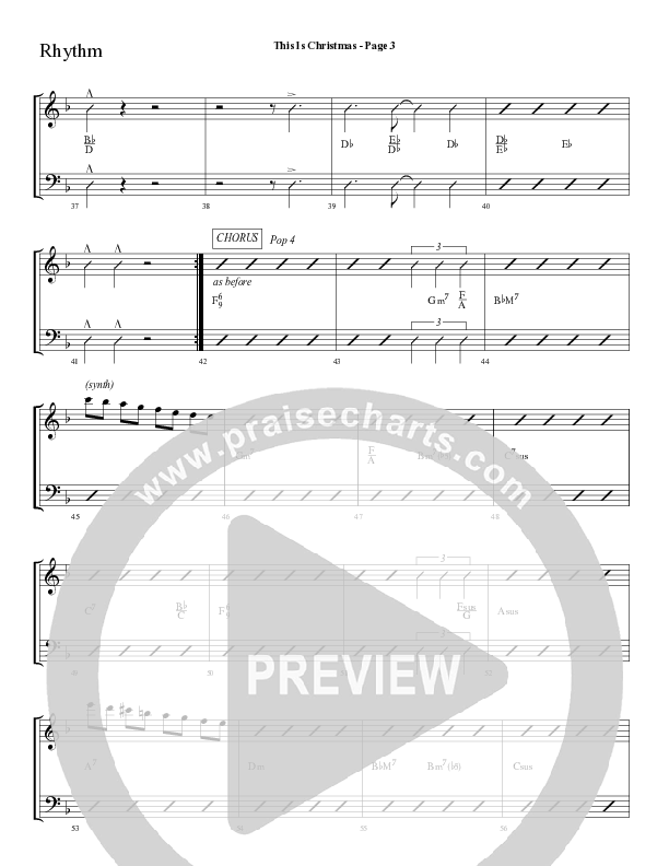 This Is Christmas with O Come All Ye Faithful (Choral Anthem SATB) Lead Melody & Rhythm (Lifeway Choral / Arr. Dave Williamson)