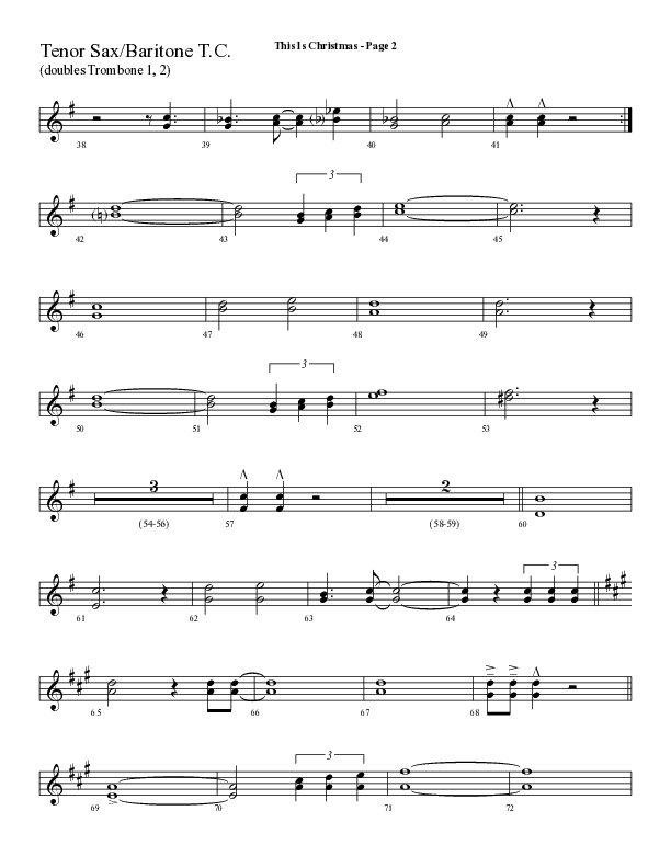 This Is Christmas with O Come All Ye Faithful (Choral Anthem SATB) Tenor Sax/Baritone T.C. (Lifeway Choral / Arr. Dave Williamson)