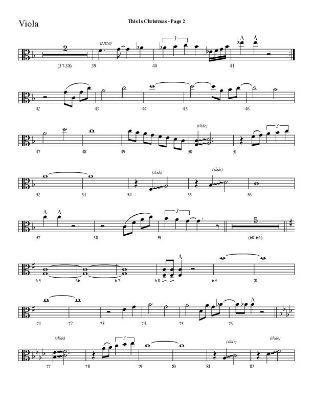 This Is Christmas with O Come All Ye Faithful (Choral Anthem SATB) Viola (Lifeway Choral / Arr. Dave Williamson)