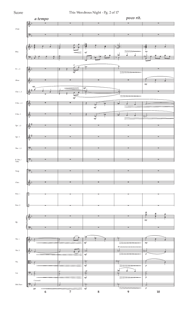 This Wondrous Night (Choral Anthem SATB) Orchestration (Lifeway Choral / Arr. John Bolin)