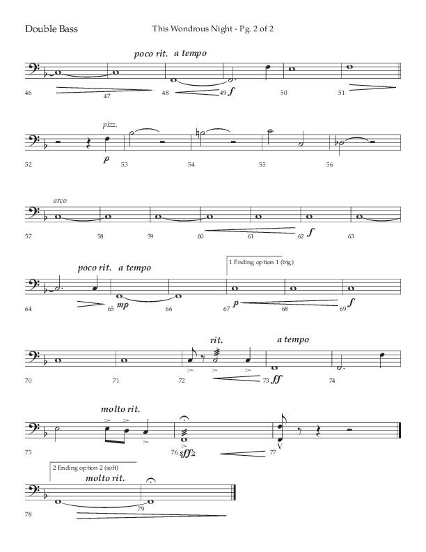 This Wondrous Night (Choral Anthem SATB) Double Bass (Lifeway Choral / Arr. John Bolin)