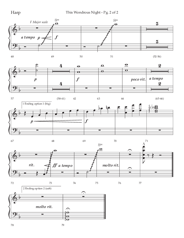 This Wondrous Night (Choral Anthem SATB) Harp (Lifeway Choral / Arr. John Bolin)