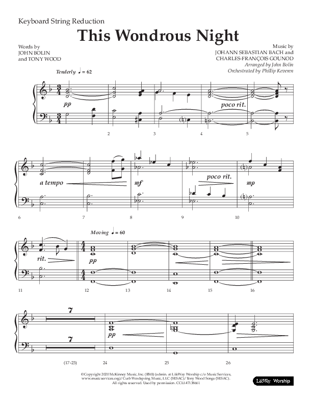 This Wondrous Night (Choral Anthem SATB) String Reduction (Lifeway Choral / Arr. John Bolin)
