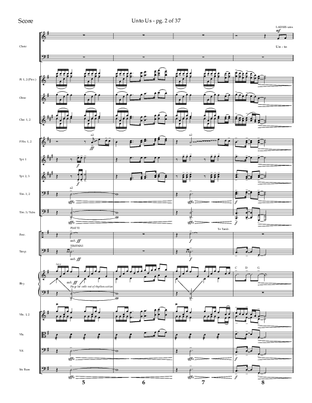 Unto Us (Choral Anthem SATB) Orchestration (Lifeway Choral / Arr. Daniel Semsen)