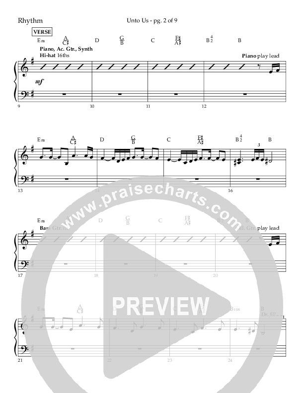 Unto Us (Choral Anthem SATB) Lead Melody & Rhythm (Lifeway Choral / Arr. Daniel Semsen)