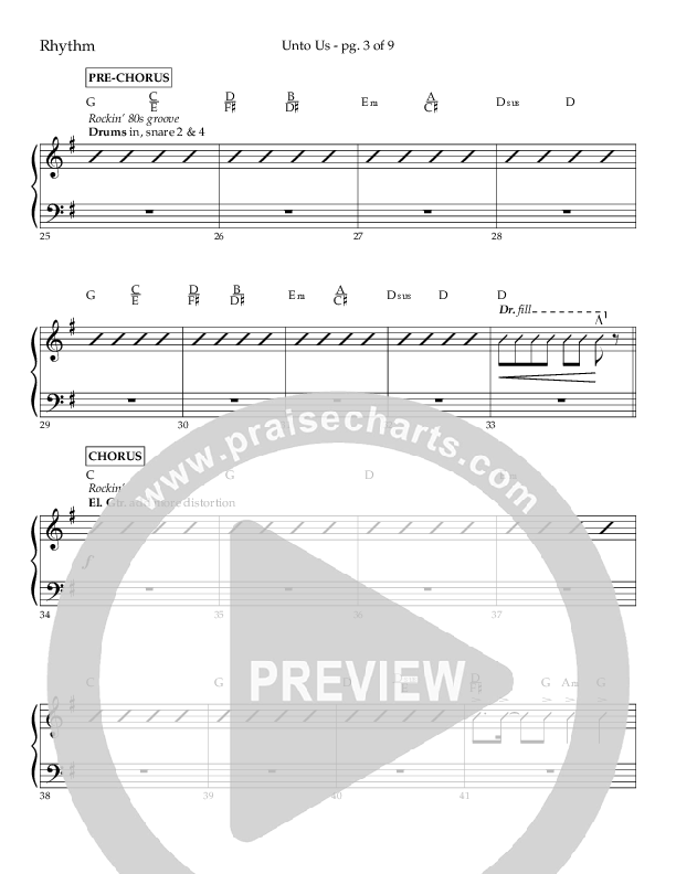 Unto Us (Choral Anthem SATB) Lead Melody & Rhythm (Lifeway Choral / Arr. Daniel Semsen)