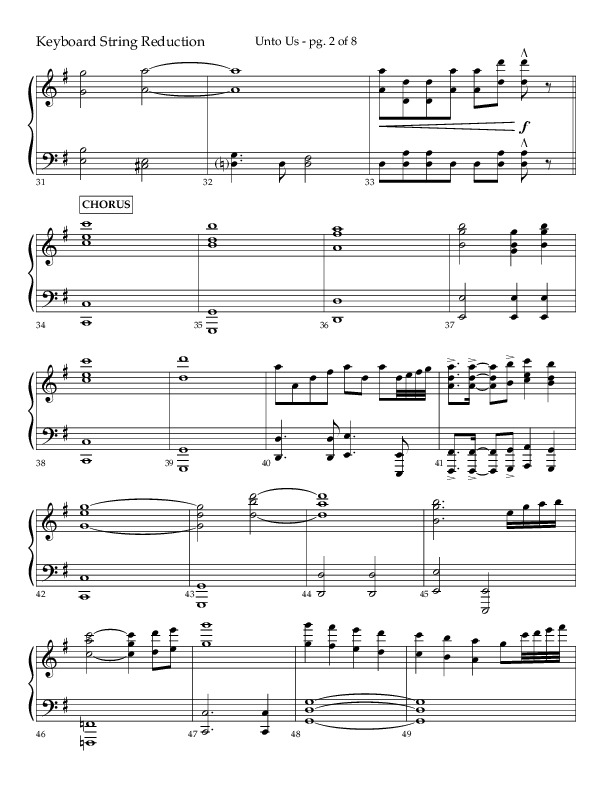Unto Us (Choral Anthem SATB) String Reduction (Lifeway Choral / Arr. Daniel Semsen)