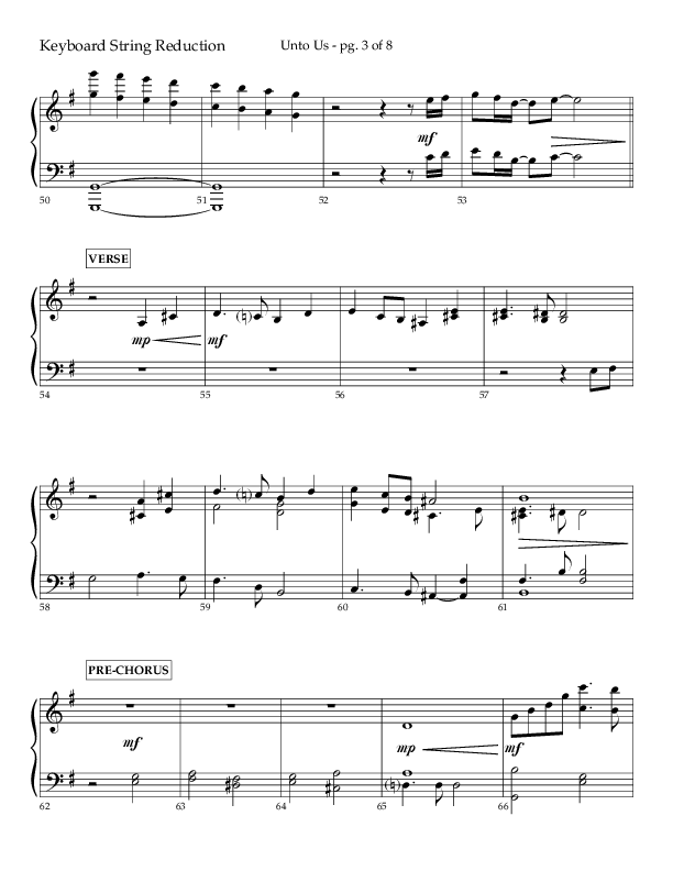 Unto Us (Choral Anthem SATB) String Reduction (Lifeway Choral / Arr. Daniel Semsen)