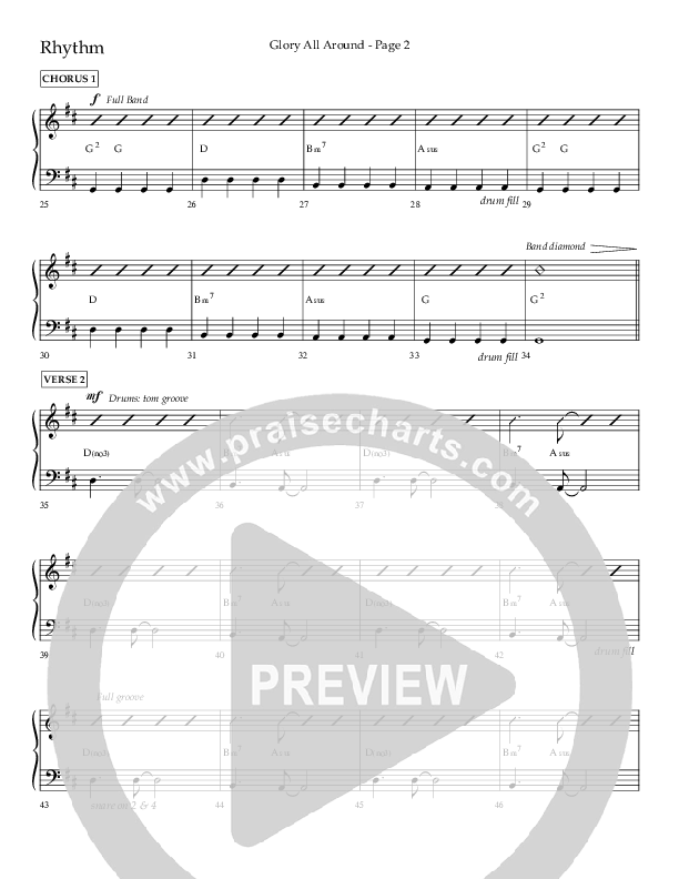 Glory All Around (Choral Anthem SATB) Lead Melody & Rhythm (Lifeway Choral / Arr. Danny Zaloudik / Arr. Ken Barker / Arr. Craig Adams)