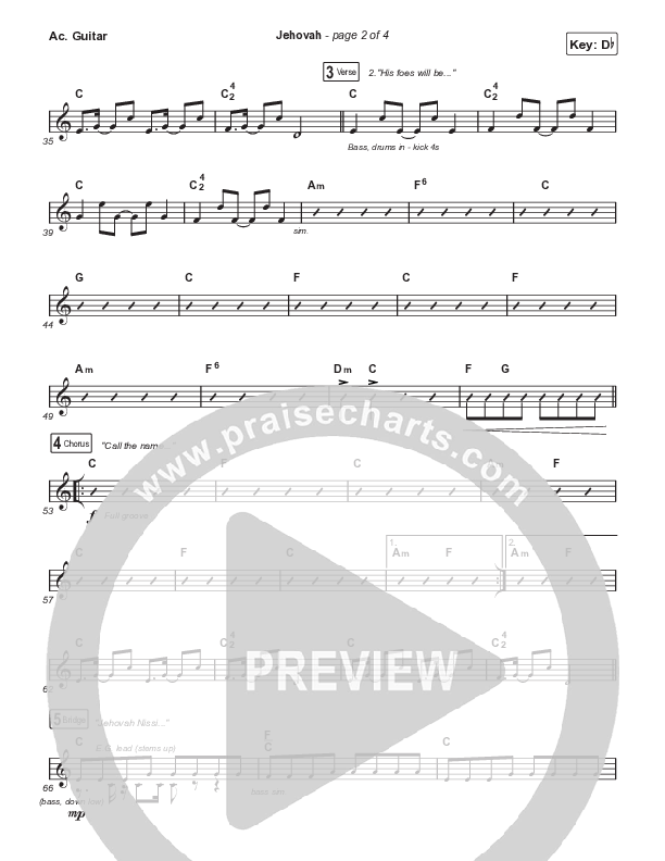 Jehovah (Choral Anthem SATB) Acoustic Guitar (Elevation Worship / Chris Brown / Arr. Mason Brown)