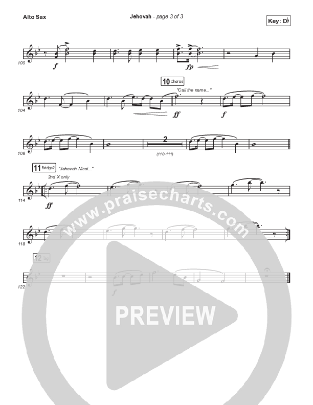 Jehovah (Choral Anthem SATB) Alto Sax (Elevation Worship / Chris Brown / Arr. Mason Brown)