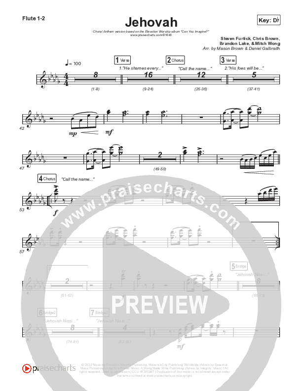 Jehovah (Choral Anthem SATB) Wind Pack (Elevation Worship / Chris Brown / Arr. Mason Brown)