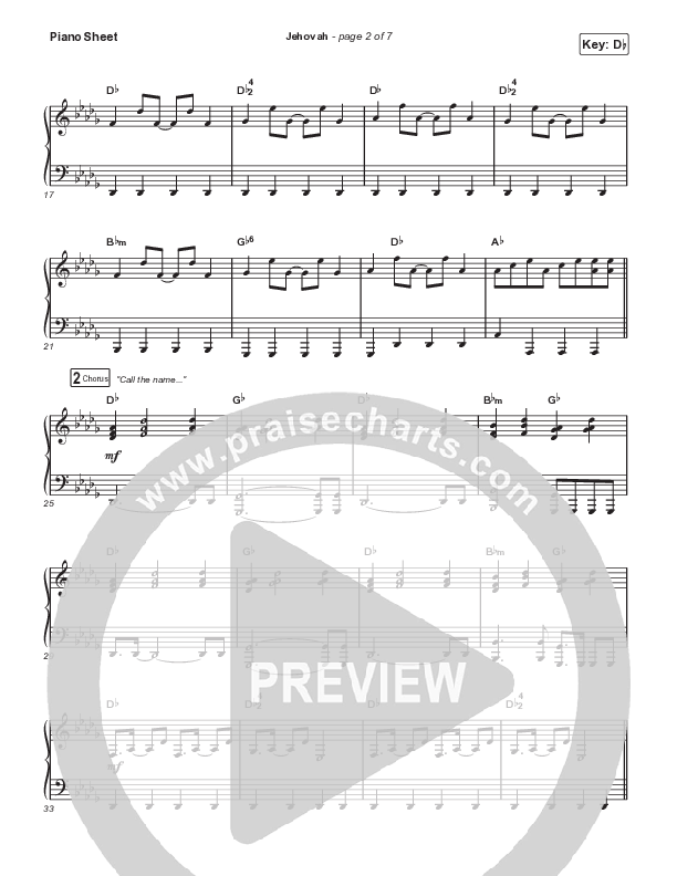 Jehovah (Choral Anthem SATB) Piano Sheet (Elevation Worship / Chris Brown / Arr. Mason Brown)