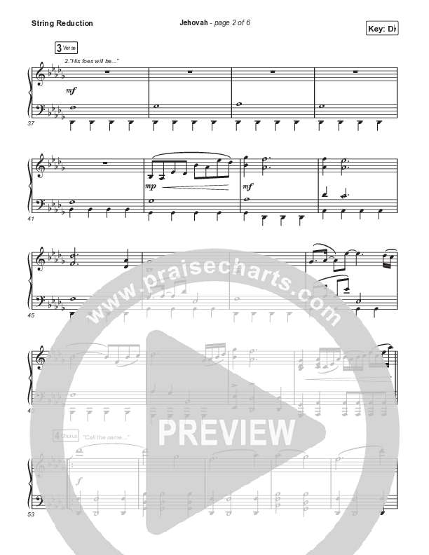 Jehovah (Choral Anthem SATB) String Reduction (Elevation Worship / Chris Brown / Arr. Mason Brown)
